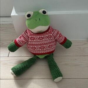 Scentsy Buddy Ribbet the Frog green frog Christmas sweater